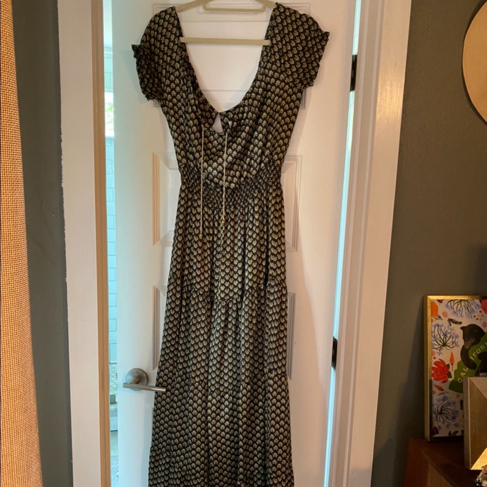 Silky printed maxi dress